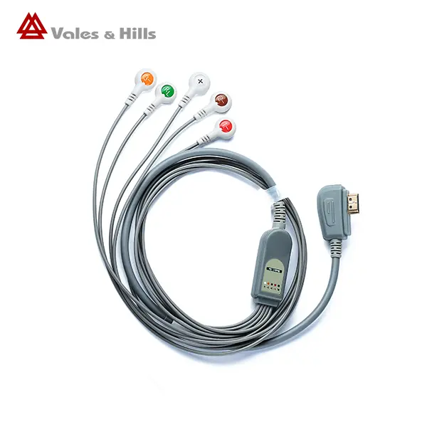5 lead 10 lead ecg cable for holter ecg device
