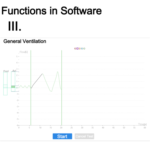 wireless spirometry equipment for android/ios/windows with bluetooth connection pulmonary lung testing