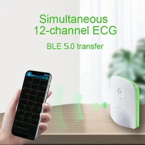 Portable wireless bluetooth 12 channel electrocardiogram ECG EKG machine vhECG iCV200S for iPad iPhone