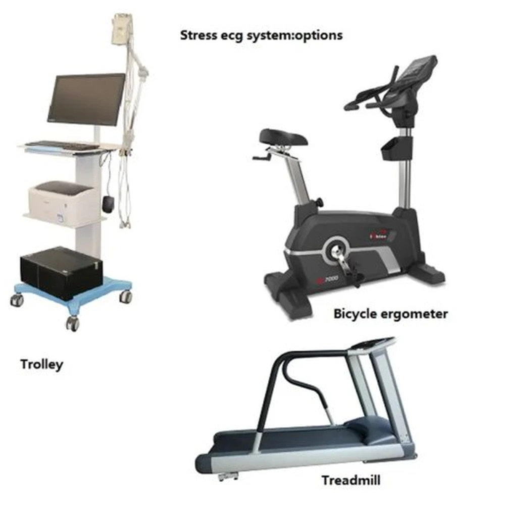 stress ecg system with treadmill and bicycle ergometer